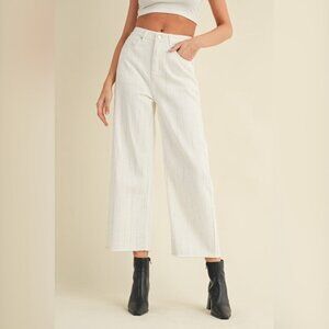 STILL BEJEWELED WHITE RHINESTONE JEANS